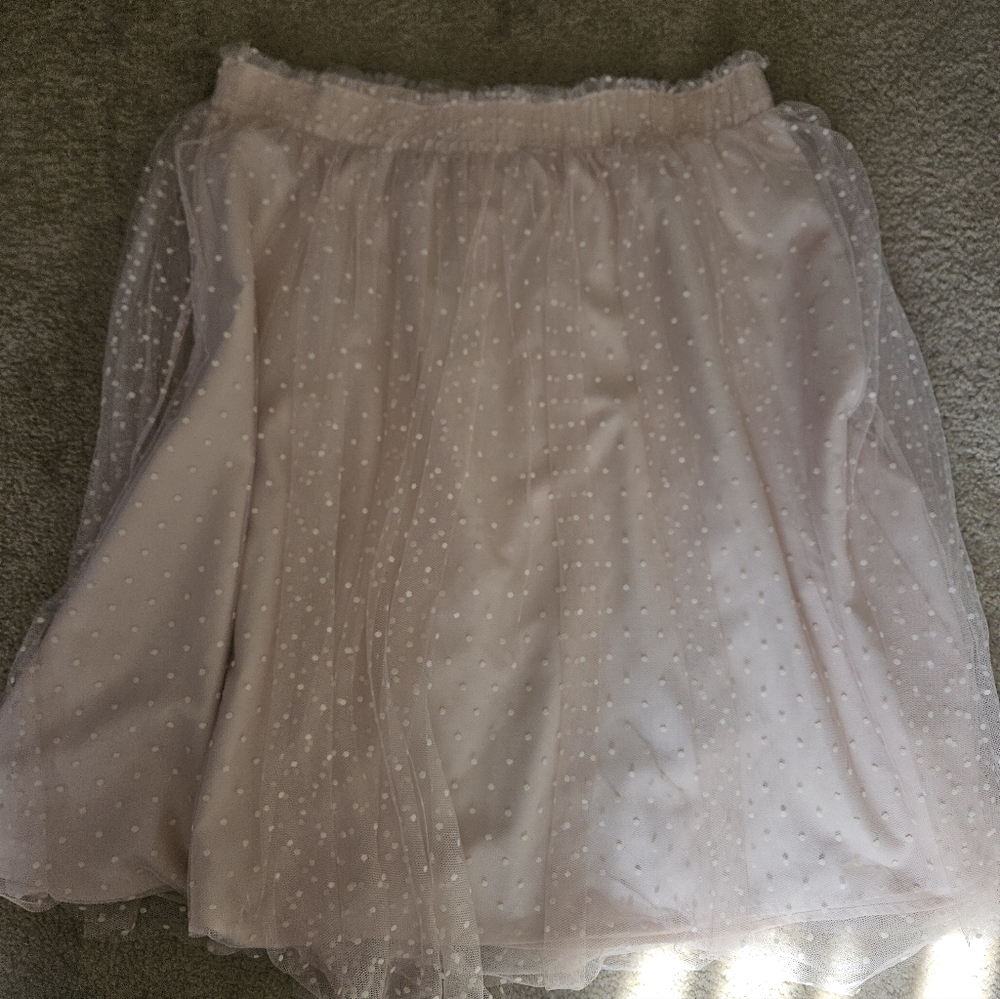 Elegant Creme Tulle Skirt